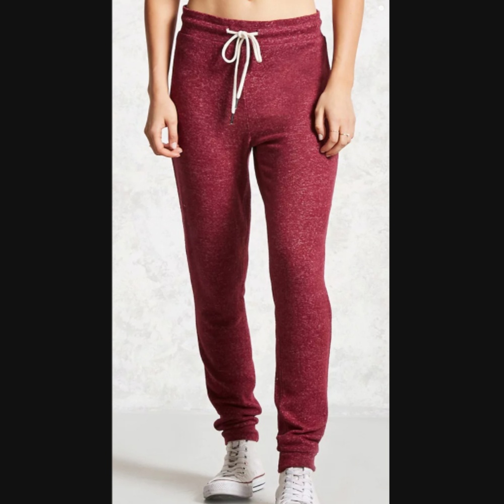Burgundy French Terry Joggers